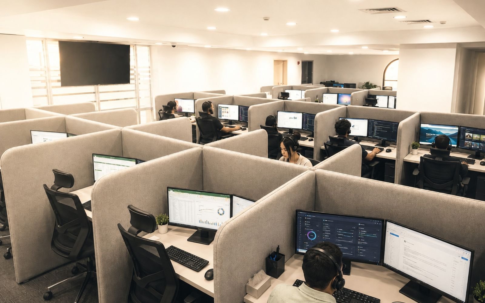 FoneFluent team working in the Amman office